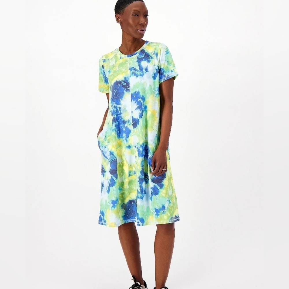 Logo Lounge Size LP Printed French Terry Tee Dress